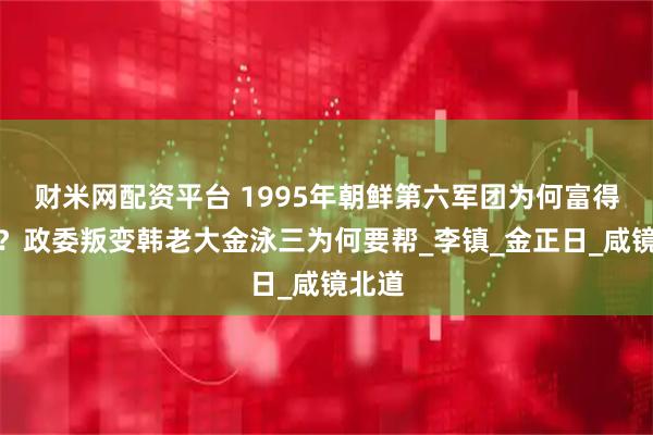 财米网配资平台 1995年朝鲜第六军团为何富得流油？政委叛变韩老大金泳三为何要帮_李镇_金正日_咸镜北道